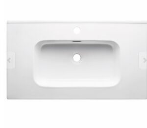 Lavabo incasso Costanza bianco lucido Salgar cm. 81. art SLG/239 . Vasca centrale.