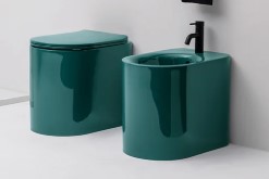 Coppia sanitari AXA serie NORM collezione DELANO colore petrolio art 90010 vaso- 90020 bidet-